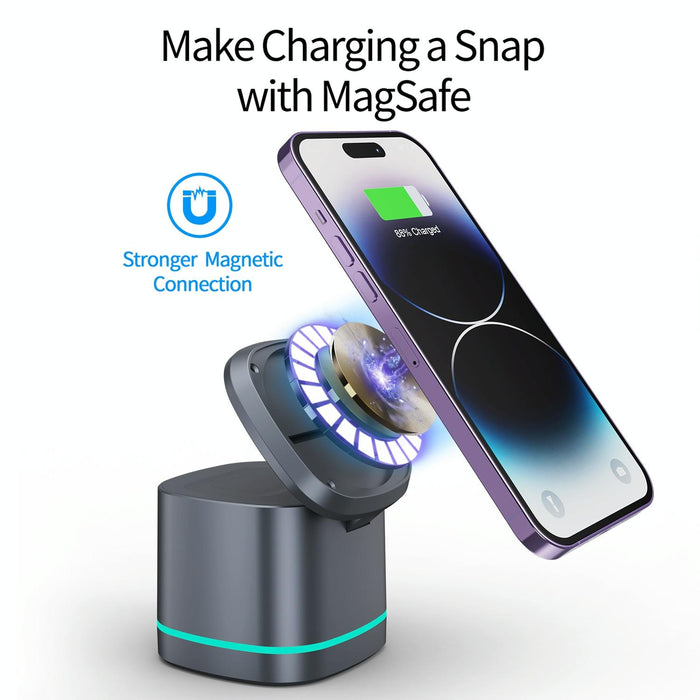 15W 3 In 1 Magnetic Wireless Charger