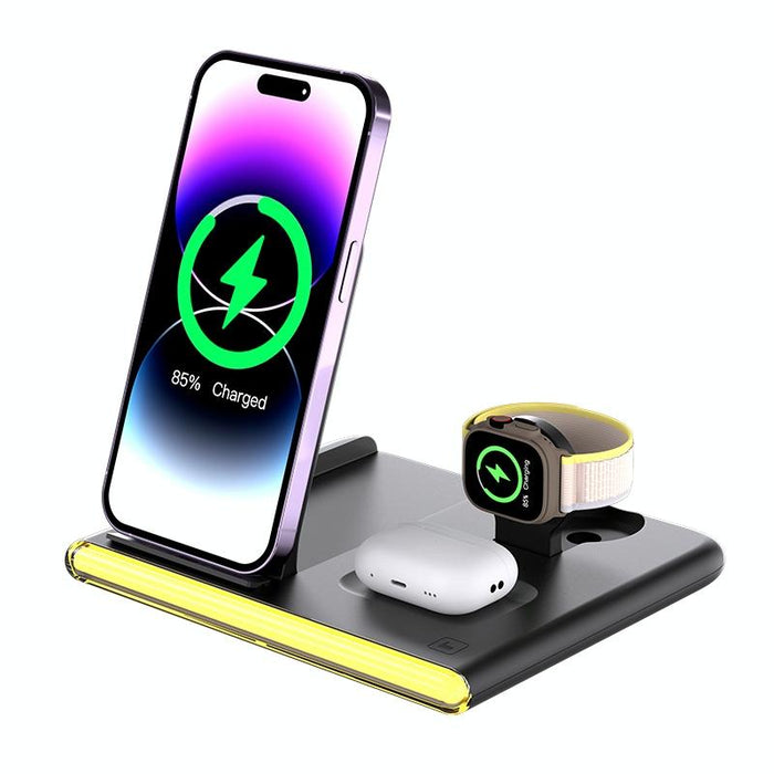 Foldable 15W Magnetic Wireless Charger With Ambient Light
