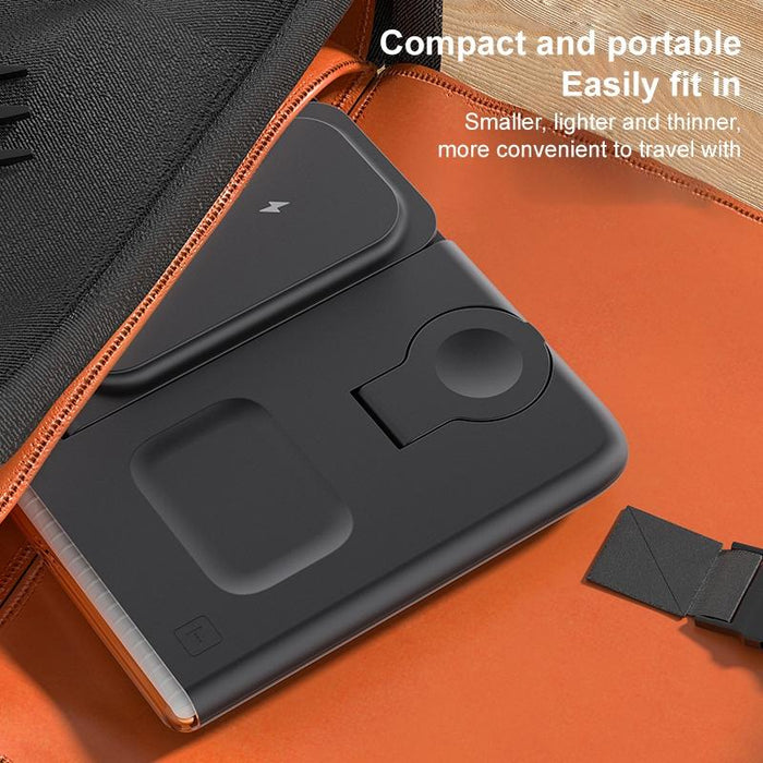 Foldable 15W Magnetic Wireless Charger With Ambient Light