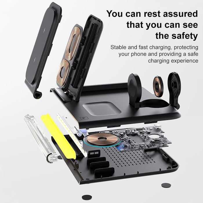 Foldable 15W Magnetic Wireless Charger With Ambient Light