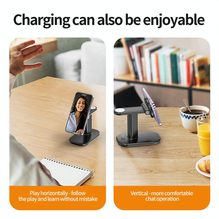 3 In 1 Magnetic Wireless Charger Stand 15W