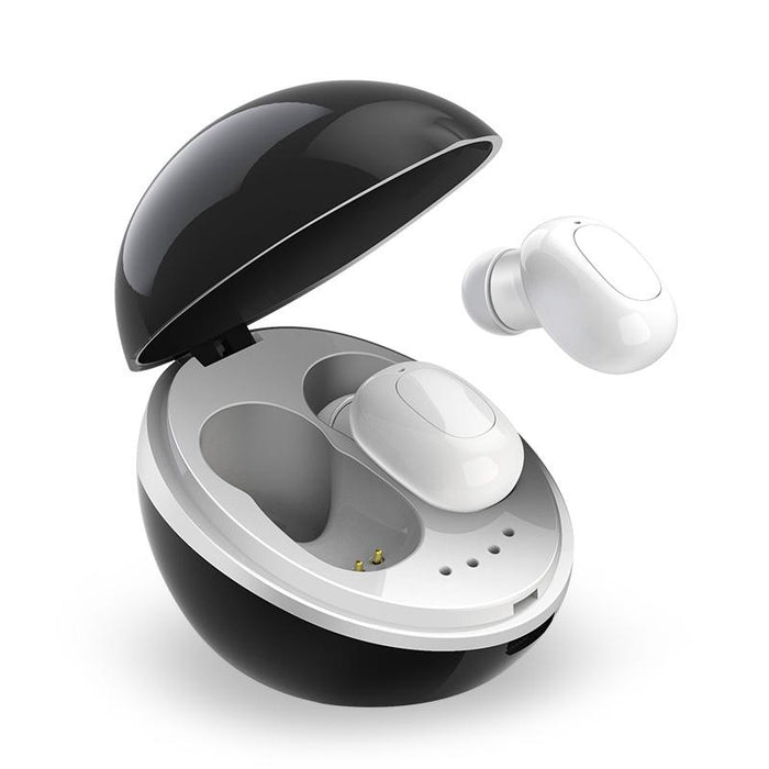 A10 Tws Space Capsule Shape Wireless Bluetooth Earphone With Magnetic Charging Box & Lanyard