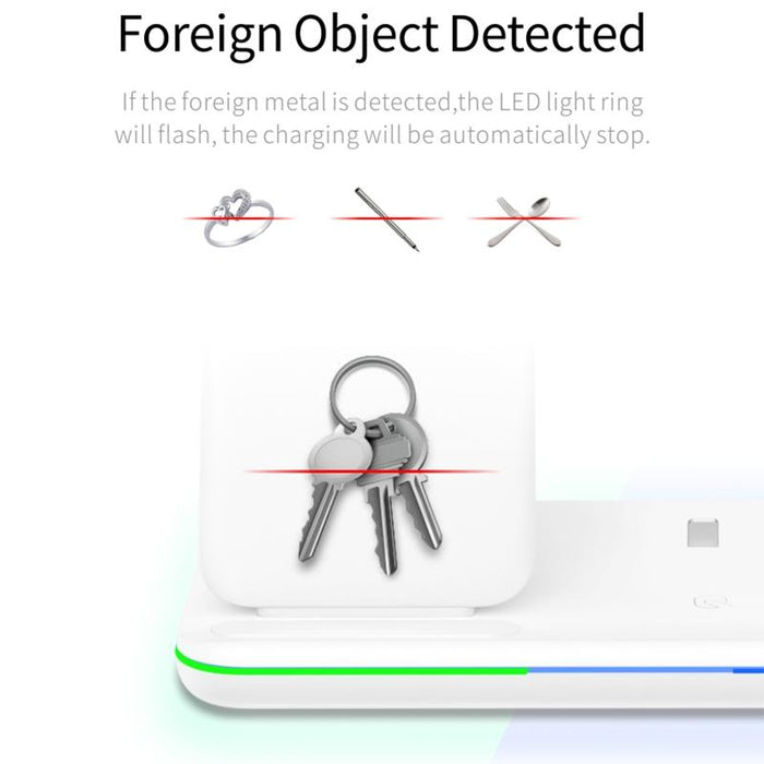 3 In 1 Magnetic Wireless Charger With Touch Ring Light