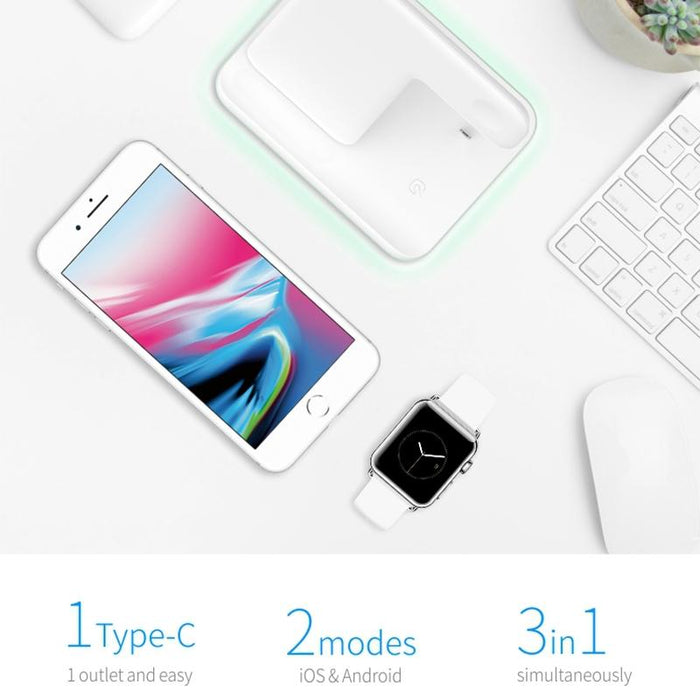 3 In 1 Magnetic Wireless Charger With Touch Ring Light