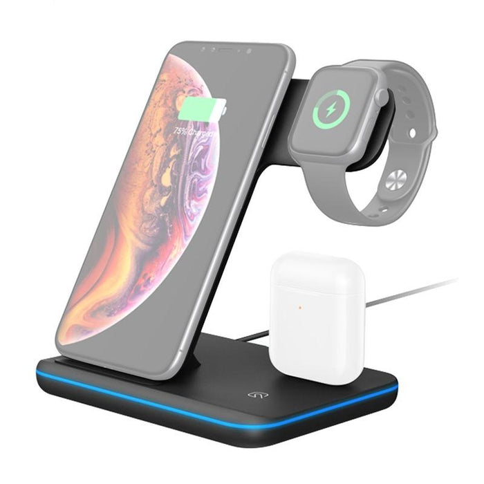 3 In 1 Magnetic Wireless Charger With Touch Ring Light