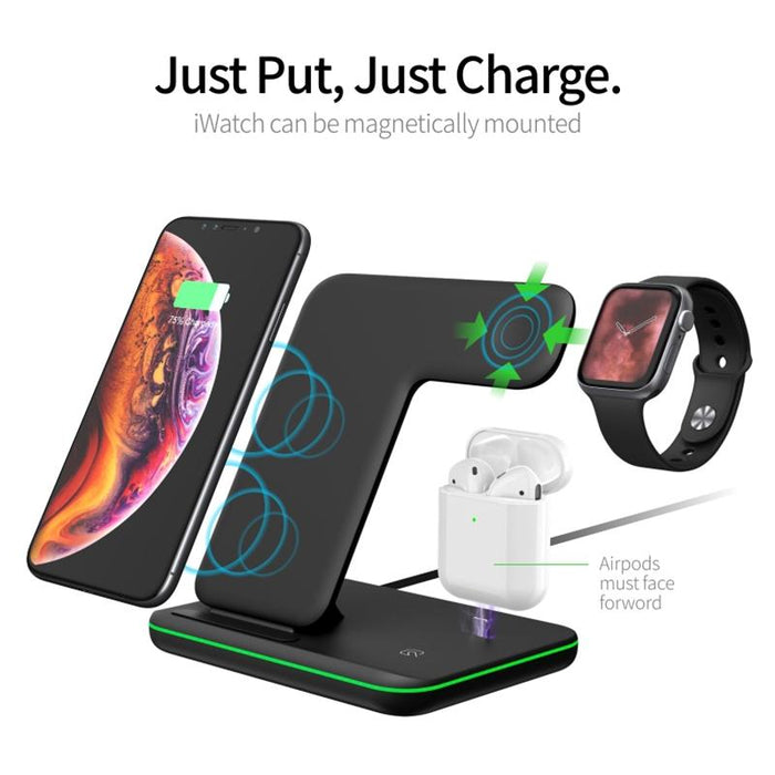3 In 1 Magnetic Wireless Charger With Touch Ring Light