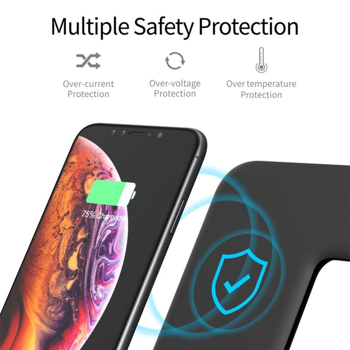 3 In 1 Magnetic Wireless Charger With Touch Ring Light