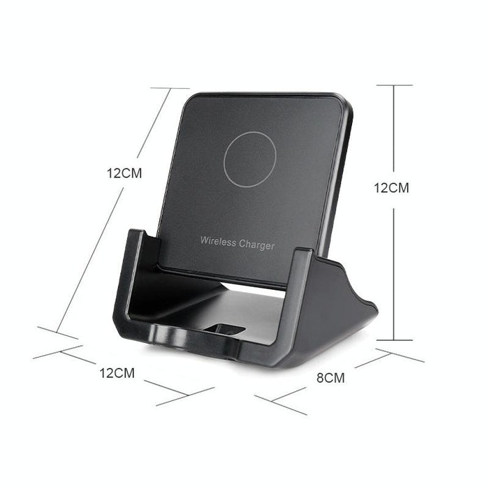 10W Vertical Wireless Charger For Mobile Phones Black