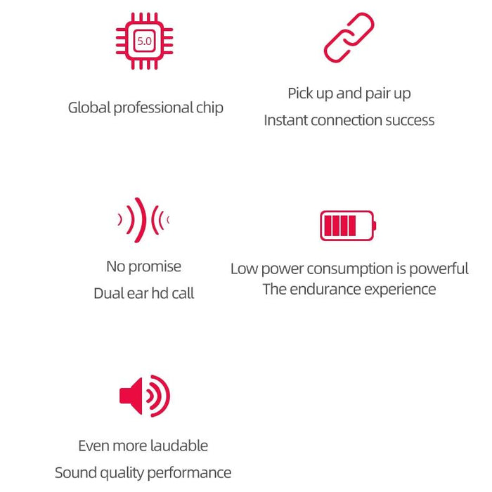 A6S Ipx4 Waterproof Wireless Bluetooth 5.0 Earphone With Charging Box