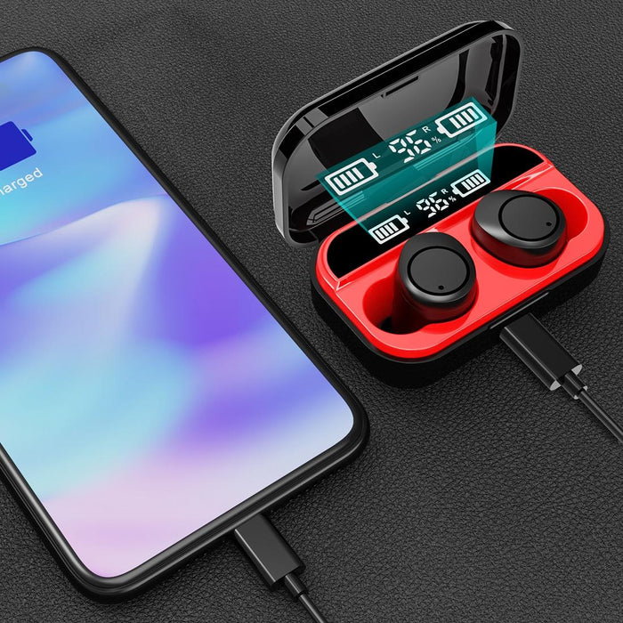 X5 Tws Bluetooth V5.0 Wireless Stereo Headset With Charging Case And Digital Display