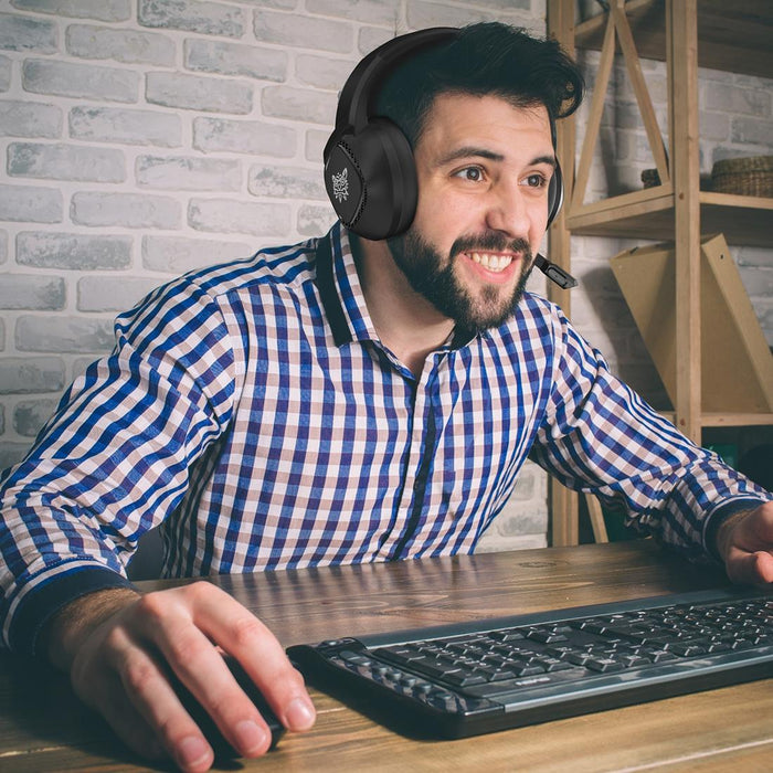 Adjustable Gaming Headset With Mic Black