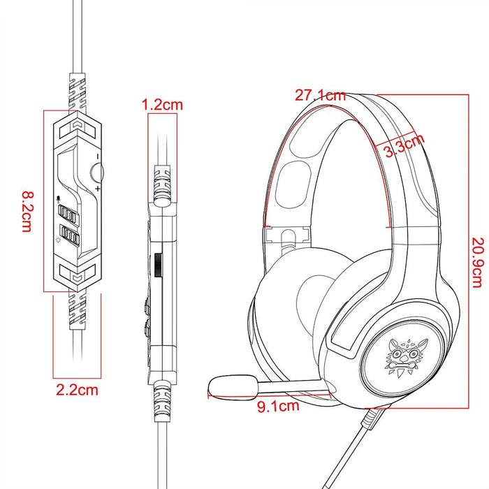 Adjustable Rgb Gaming Headset With Mic Black