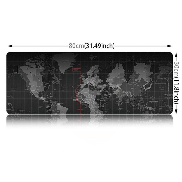 Large Anti Slip World Map Mouse Pad 80 X 30Cm