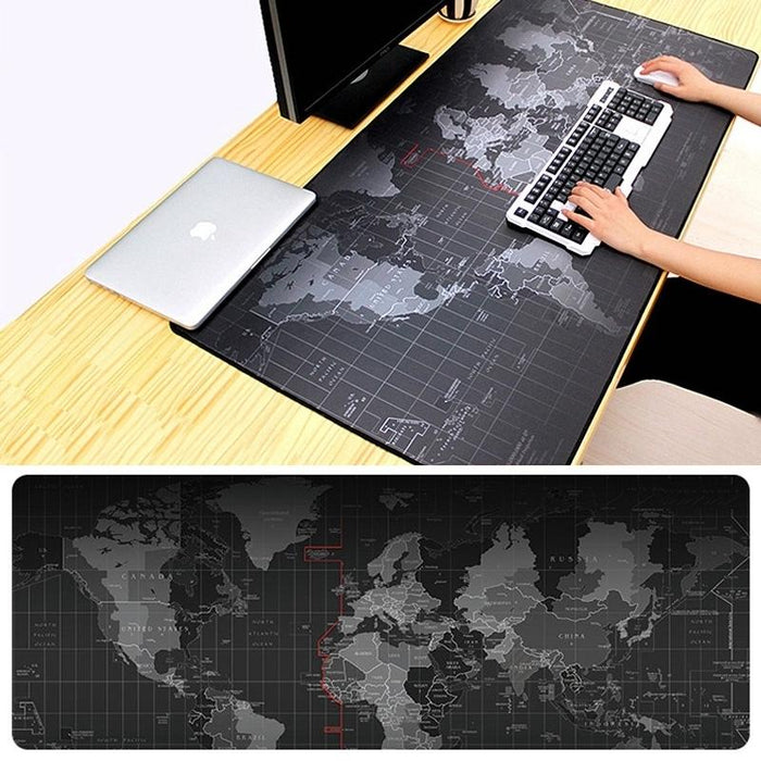 Large Anti Slip World Map Mouse Pad 80 X 30Cm