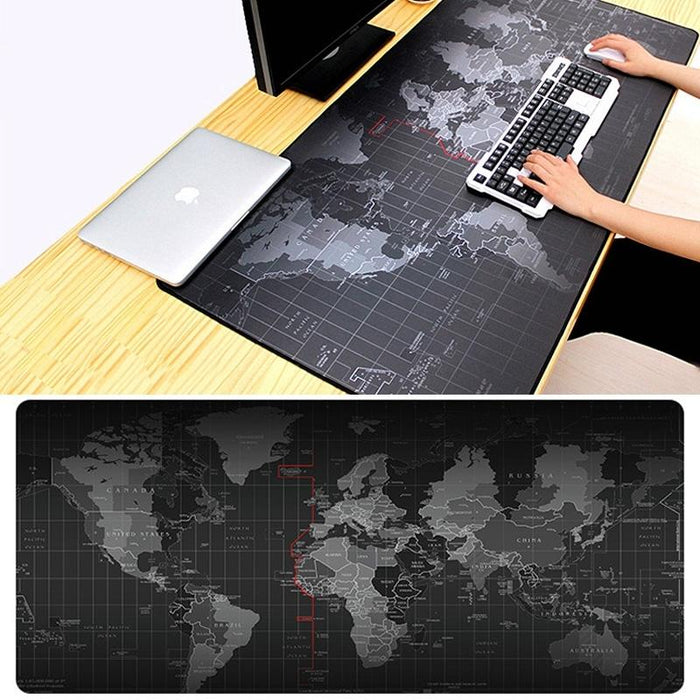 Large Anti Slip World Map Mouse Pad 60 X 30Cm