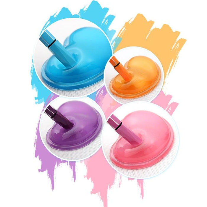 2 Transparent Silicone Mouse Wrist Support Heart-Shaped Random Colour 11X7X2Cm