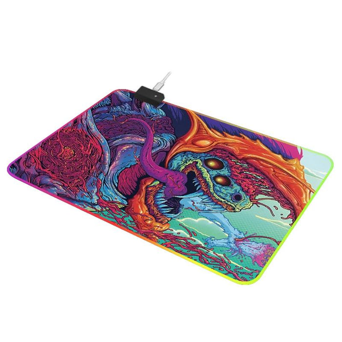 35X25Cm Illuminated Mouse Pad With Monster Design