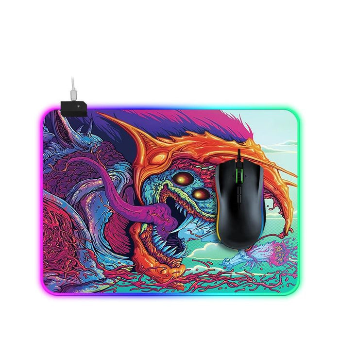 35X25Cm Illuminated Mouse Pad With Monster Design