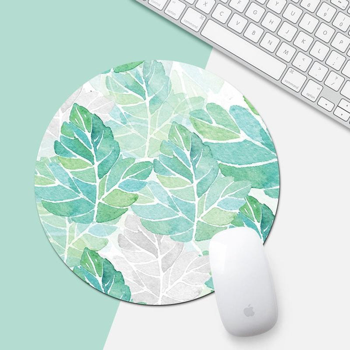 22Cm Green Sunflower Pattern Mouse Pad