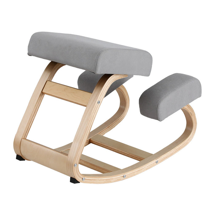 Kneeling Chair Ergonomic Posture Chair With Memory Foam Balance Stool For Home Office Gaming 120Kg Weight Capacity Gray