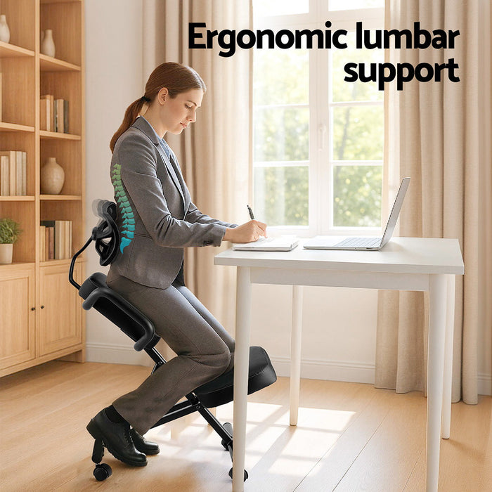 Kneeling Chair Ergonomic Office Home Knee Seat Posture Back Stretch Rest