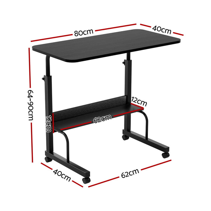 Laptop Desk Portable Sit Stand Desks Height Adjustable Workstation 80Cm