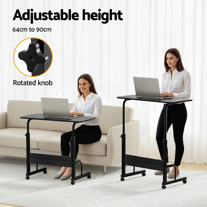 Laptop Desk Portable Sit Stand Desks Height Adjustable Workstation 80Cm