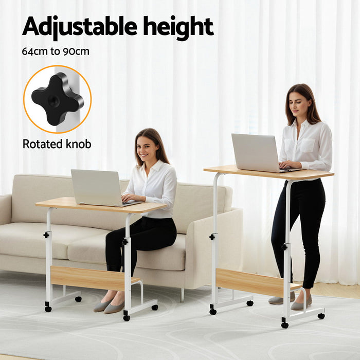 Laptop Desk Portable Sit Stand Desks Height Adjustable Workstation 80Cm
