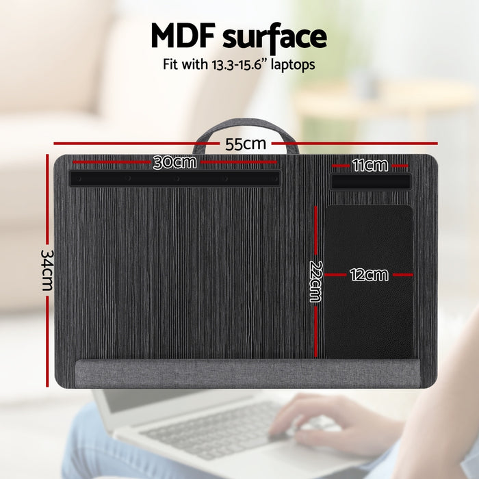 Lap Desk Laptop Desks Portable W/ Wrist-Rest Phone Slot Mouse Pad 55Cm