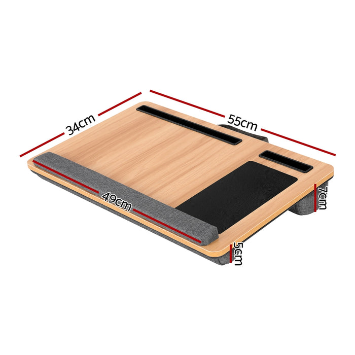 Lap Desk Laptop Desks Portable W/ Wrist-Rest Phone Slot Mouse Pad 55Cm