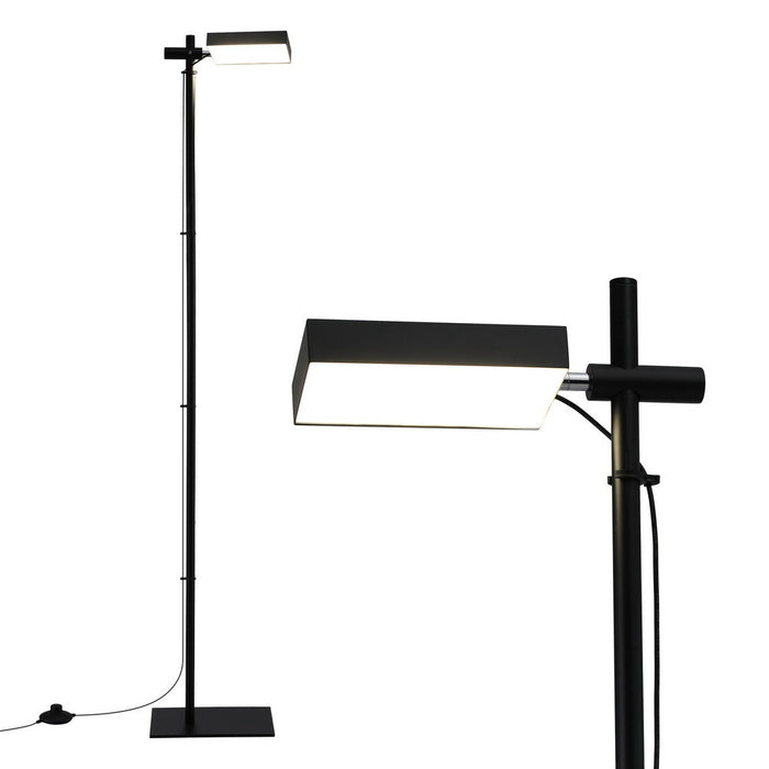 Led Floor Lamp Modern Reading Lamp 360～ Rotating Adjustable Light Head 12W Standing Lamp For Living Room Bedroom Office