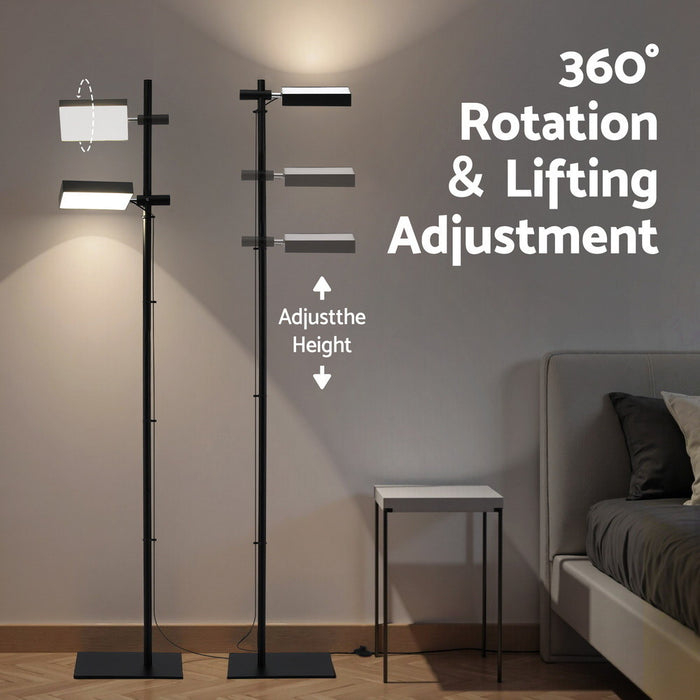 Led Floor Lamp Modern Reading Lamp 360～ Rotating Adjustable Light Head 12W Standing Lamp For Living Room Bedroom Office