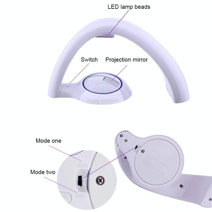 Rainbow Projection Night Light For Bedside Romantic Decor White