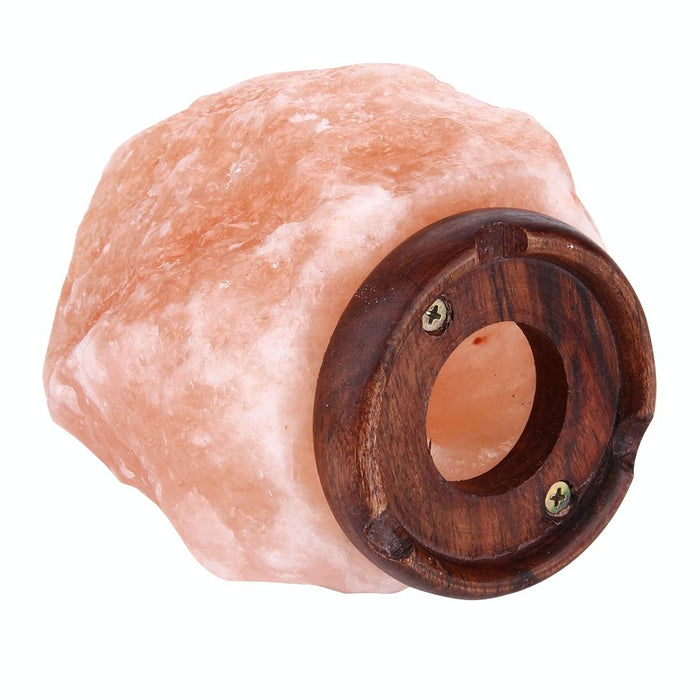 Medium Himalayan Salt Lamp With Wood Base & Bulb Dimmable Night Light 2-3Kg