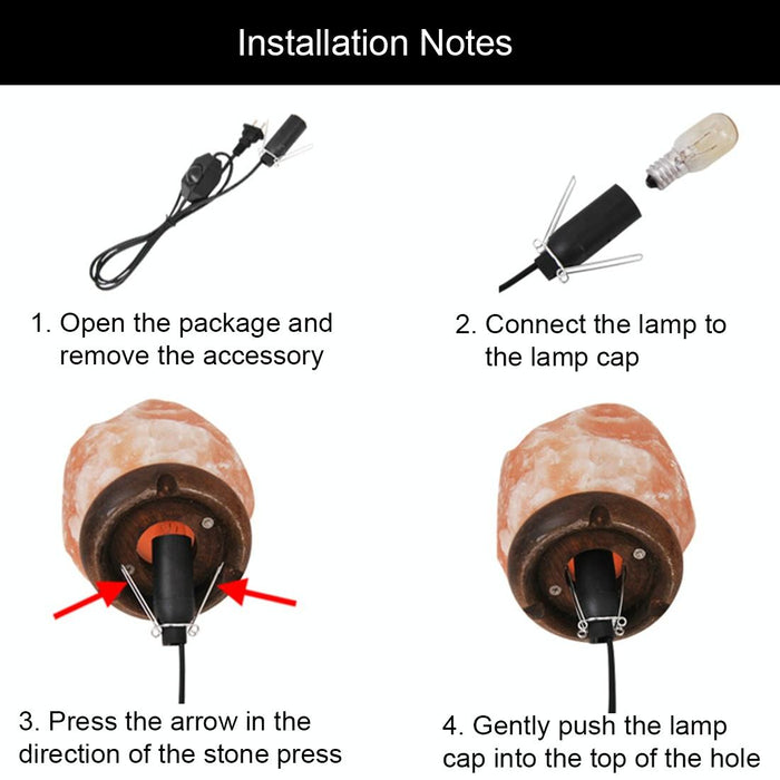 Medium Himalayan Salt Lamp With Wood Base & Bulb Dimmable Night Light 2-3Kg