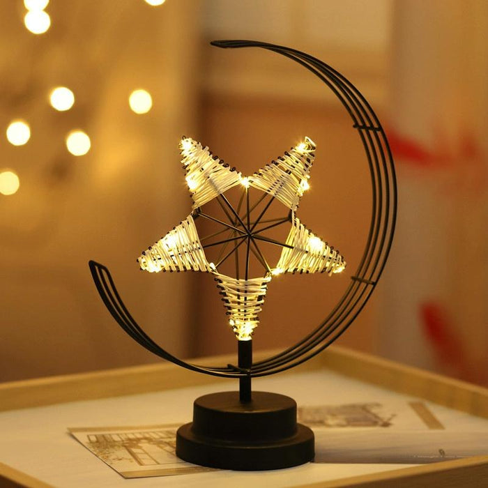 Star Moon Iron Night Light Decorative Shape