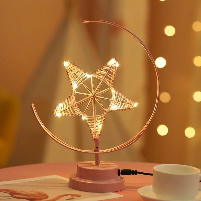 Star Moon Iron Night Light Decorative Shape