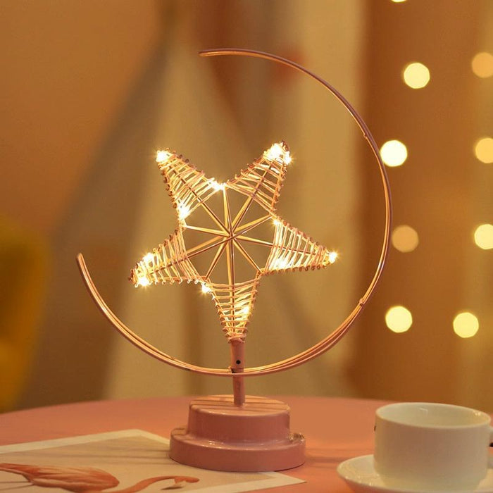 Star Moon Iron Night Light Decorative Shape