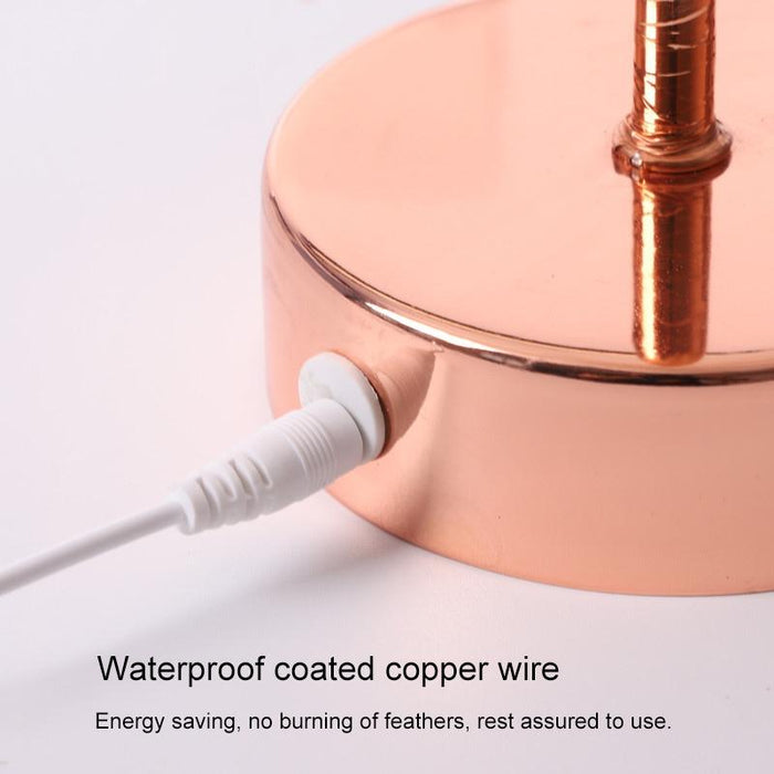 Feather Table Lamp Night Light White