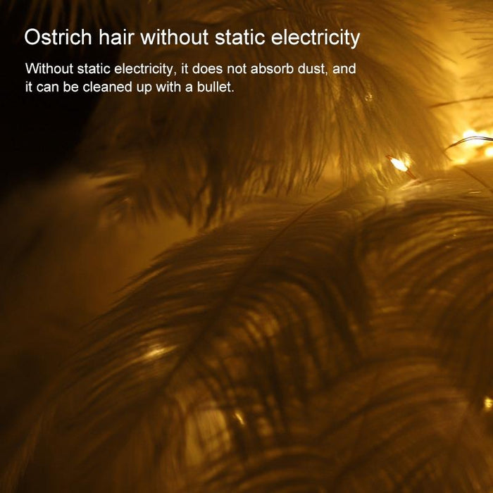 Feather Table Lamp Night Light White