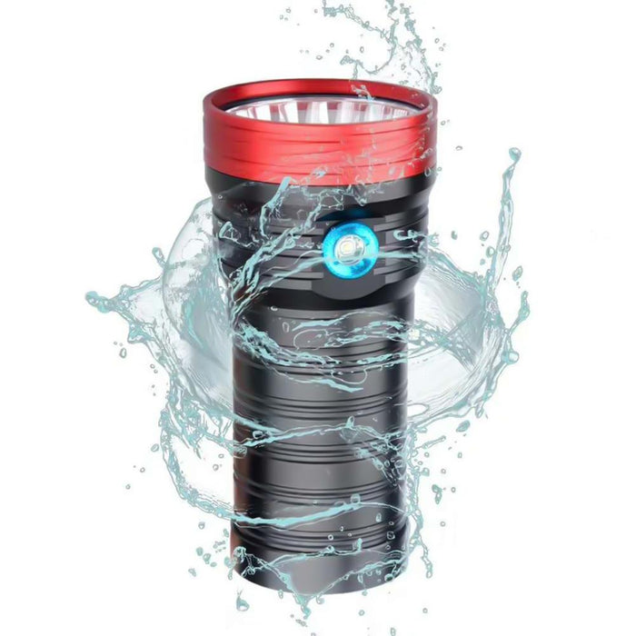 3-Gear Led Flashlight 5400Lm No Battery Red / Black