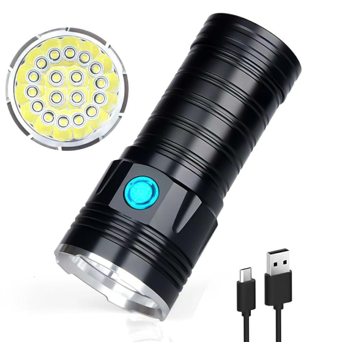 18Xt6 Led Flashlight 5400Lm 3 Gears Battery Not Included Black
