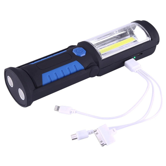 5W Cob + 1W F8 Waterproof Led Work Light 400 Lm Usb Charging Magnetic & Swivel Hook
