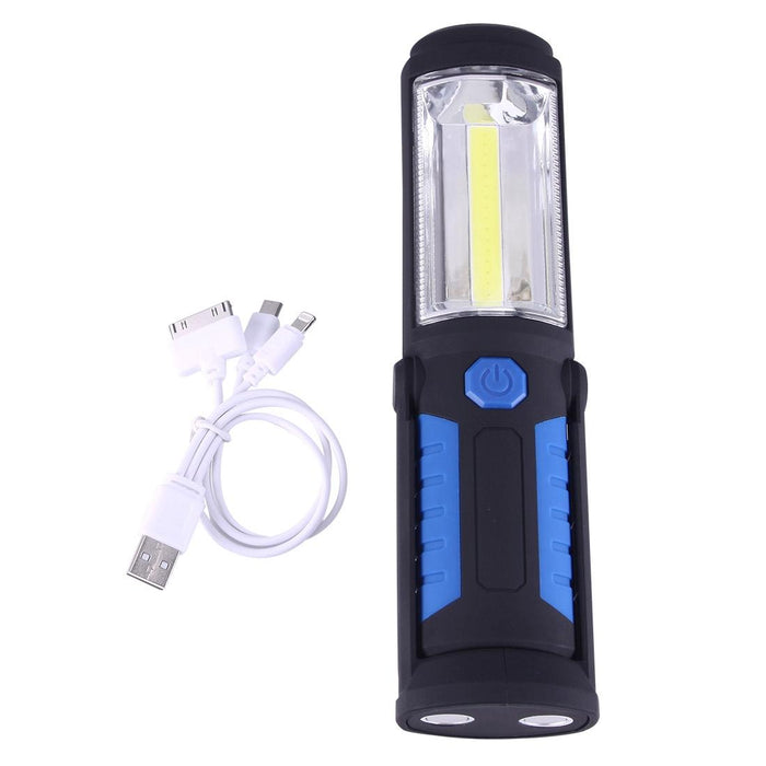 5W Cob + 1W F8 Waterproof Led Work Light 400 Lm Usb Charging Magnetic & Swivel Hook