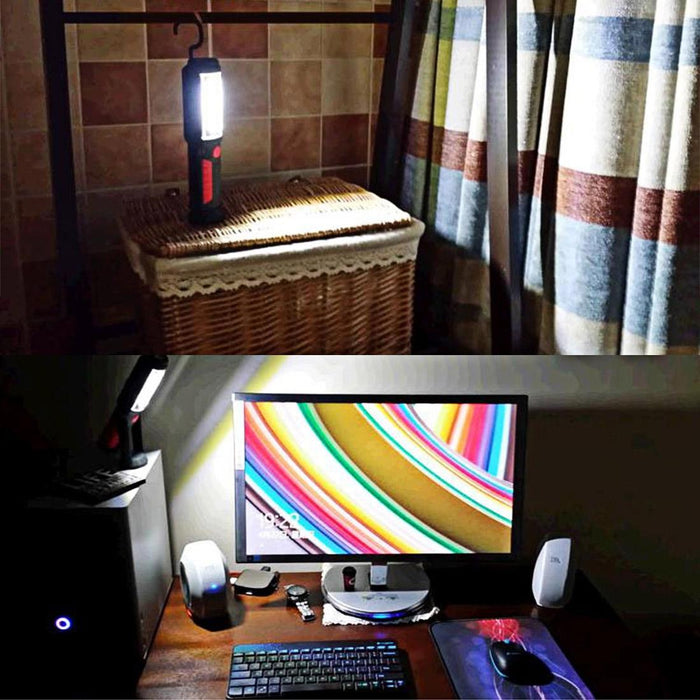5W Cob + 1W F8 Waterproof Led Work Light 400 Lm Usb Charging Magnetic & Swivel Hook