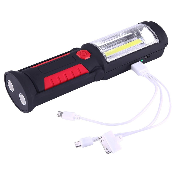 5W Cob + 1W F8 Waterproof Led Work Light 400 Lm Usb Charging Magnetic & Swivel Hook