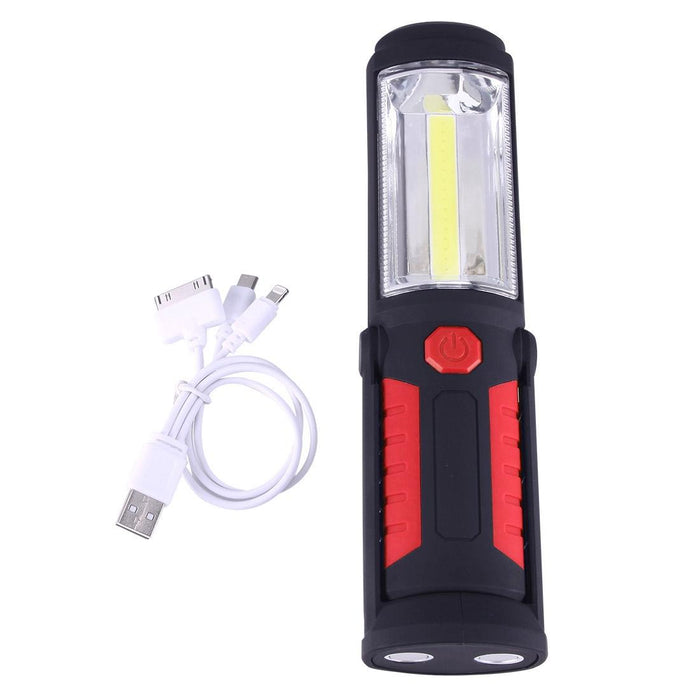 5W Cob + 1W F8 Waterproof Led Work Light 400 Lm Usb Charging Magnetic & Swivel Hook