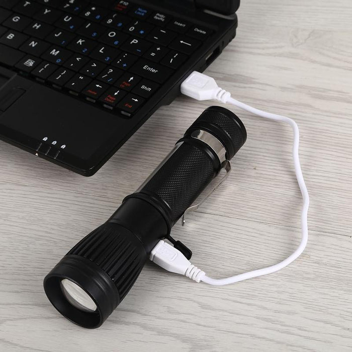 Portable Usb Led Flashlight With Charging