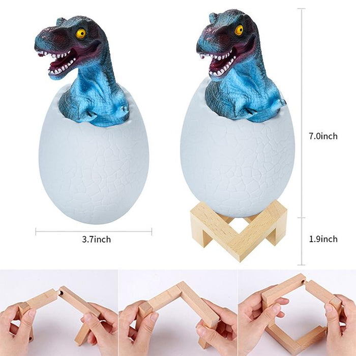 3D Tyrannosaurus Night Light 3-Colour Patting Version