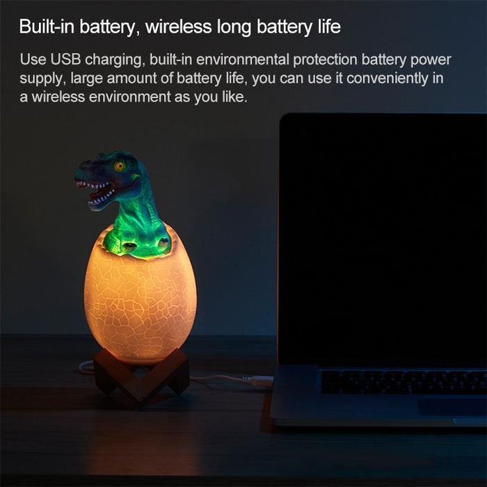 3D Tyrannosaurus Night Light 3-Colour Patting Version